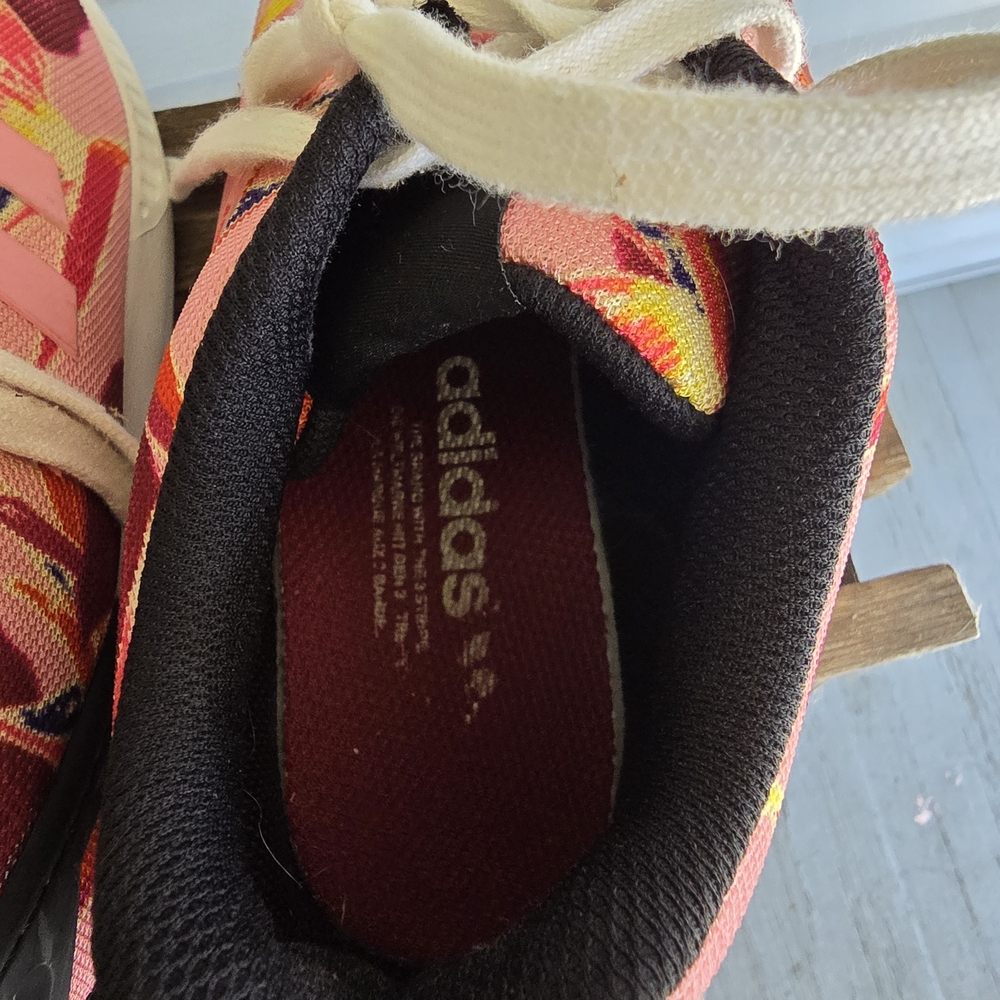 Adidas ZX Flux Print Mens Size 7 Pink White Athletic Running Shoes Sneakers - Picture 16 of 16